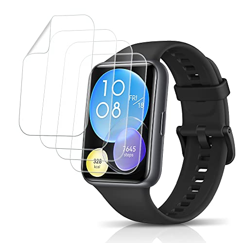 PaceBid 4 Piezas Protector para Pantalla Huawei Watch FIT 2, Protección Completa TPU Película Suave Ultra Delgado Alta Definicion Alta Sensibilidad Protector de Pantalla para Huawei Watch FIT 2 Cover