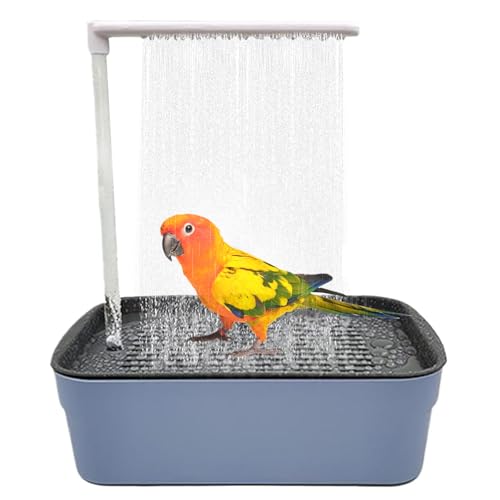 HUIKUANGEU Bañera Automática para Pájaros,Baño Automático de Loros,Bañeras para Pájaros,Bañera de Ducha para Pájaros,Baño de Pájaros para Jaula,para Agapornis Gorriones Canarios Baño