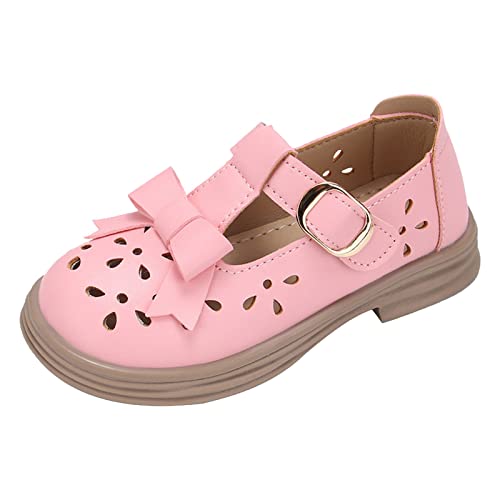Girls Shoes Summer Hit British Style Princess Shoes Children Princess Shoes Girls Sports Sandals White Girls Dress Shoes (Pink, 10 Little Child)
