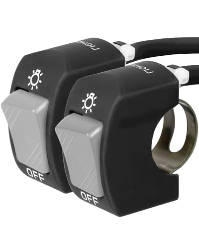 Belinous 7/8" Handlebar Switch for Motorcycle, ATV (Gray, 2 Pack)
