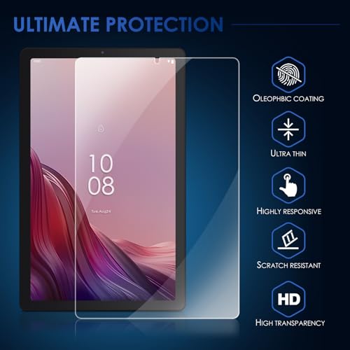 KATUMO [2 Pack Screen Protector compatible with Lenovo Tab M9 9-inch 2023 (TB-310FU/ TB310XU) HD Clear Scratch Resistant Tempered Glass Film,Identify Tablet M9 9" TB-310FU/ TB310XU - Image 3