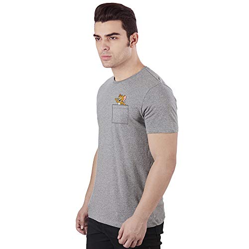 Image of Tom & Jerry By Free Authority Men's T-Shirt (STY-20-21-004250 Grey2 XL)