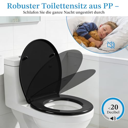 Cuvette toilette forme O haut de gamme finition noire mate - 4