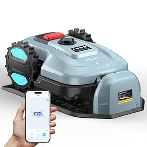 YARDCARE E400 Mähroboter mit App Steuerung,Max. bis zu 400m²,Automatisches Aufladen,Rasenmäher Roboter mit 20-60mm Schnitthöhe Rasenroboter,Weniger als 60 dB,RegenSensor