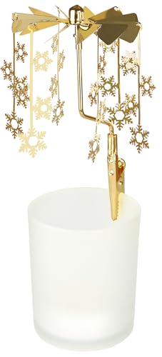 BRUBAKER Teelichtkarussell Weihnachten - Windlicht Karussell aus...