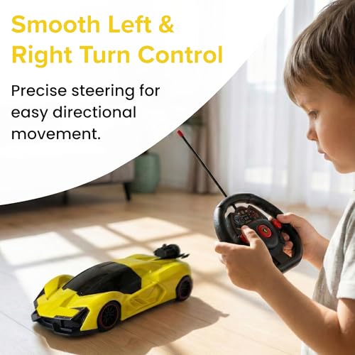 Image of Lilplay Rechargeable Lamborghini Racing Car with Remote Control, Sports Racing Car with Openable Doors, LED Light, and Smoke Effect, High Performance Rc Car for Kids, Boys and Girls