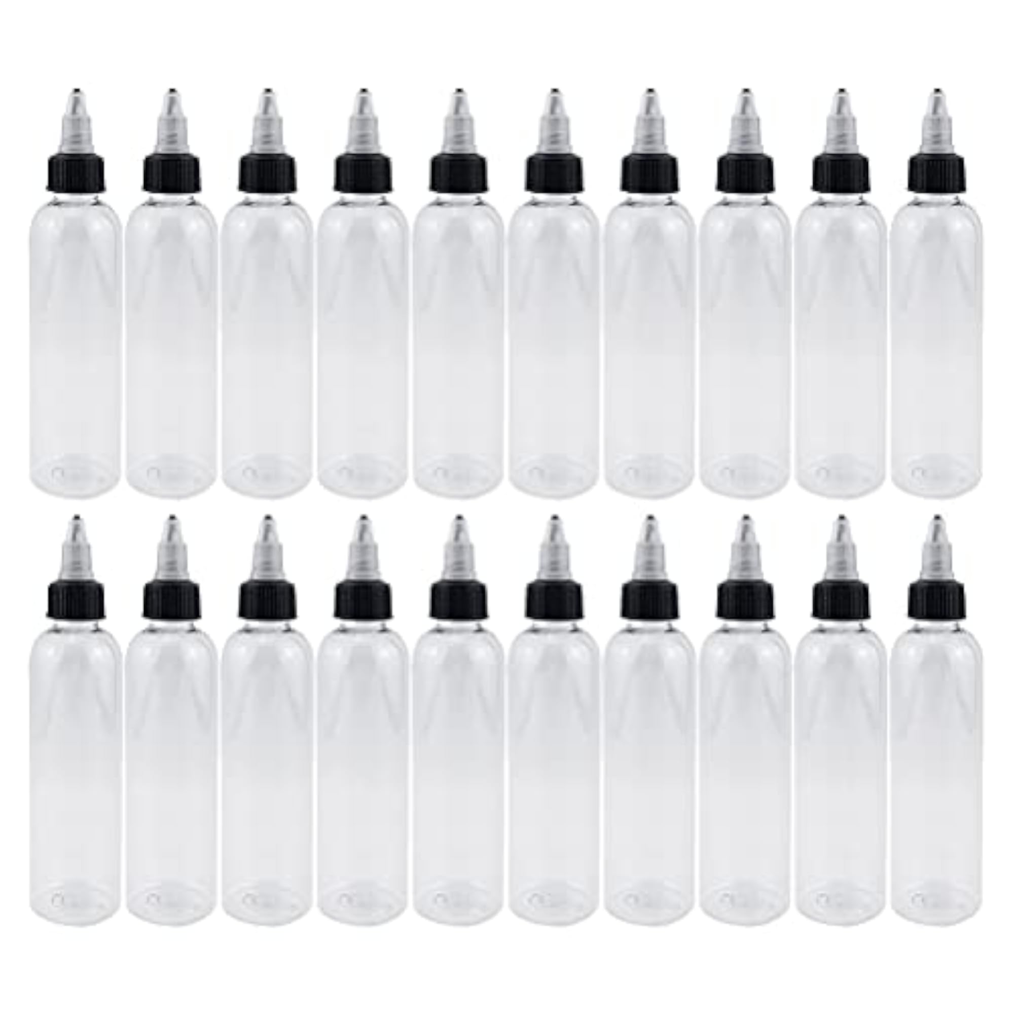 20pcs Clear Refillable Empty Squeeze Bottles