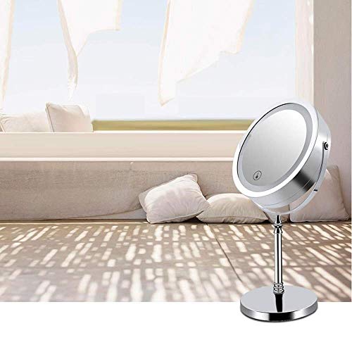Miroir de maquillage USB au design épuré avec double face lumineuse - 6