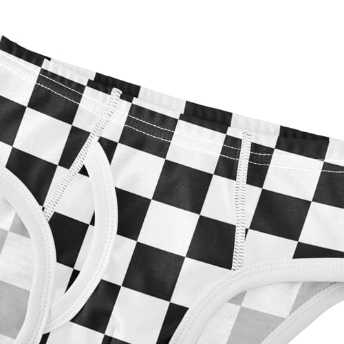 Black and White Buffalo Checkered Toddler Boy's Underwear 2T4