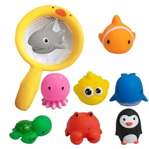 9PCS Pool Toys for Toddlers Age 1-5 Water Toys for Toddlers Bath Toys Set for 1+ Year Old Water Play Toys for Fine Motor Skills Development Interactive Bath Time and Pool Fun