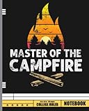 master of the campfire vintage camper notebook: 8 x 10 inches, 120 page travel camping lover, camper, camp notebook