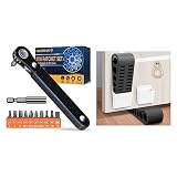 Right Angle Screwdriver+Rubber Door Stoppers 8 Pack