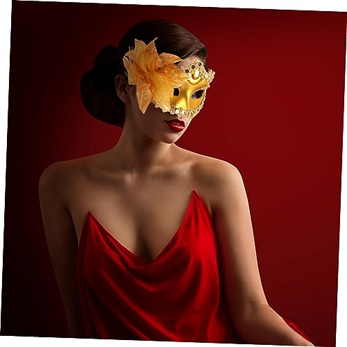 Levemolo 2 Peças Máscara De Lírio Máscara De Carnaval Meia Máscara De Flor Máscara De Flor Supriment