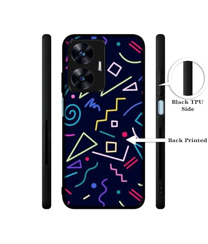 Image of Retro Abstract Design Premium 2D Printed Metal Back Case Cover for Realme C55 4G / Narzo N55 4G