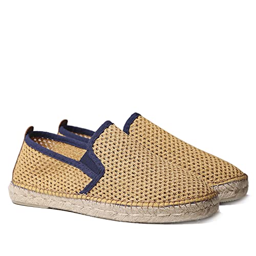 DIDAC - Men's perforated espadrilles in Ochre colour - DIDAC