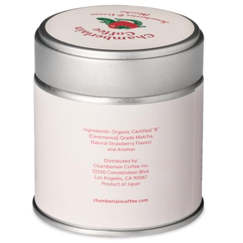 Image of Chamberlain Coffee Strawberry Ceremonial Grade Matcha Tin, 30 Servings