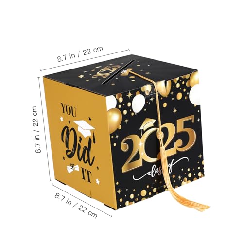 VILLCASE Graduation Card Box Elegant Graduation Cap Card Holder for Party Favors Quick Setup Sturdy Construction Multifunctional Storage for Graduation Wishes Graduation Season