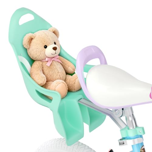 Image of KORIMEFA Girl Bike with Training Wheel, Age 3-12 Princess, 12 /14 /16 /20in | Kids Gift for Ride on Toy, with Basket /Streamers, Coaster Brake, Multi Colors