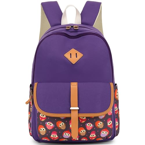 Image of Leaper Canvas School Backpack for Girls Laptop Bag Travel Bag Bookbag Daypack