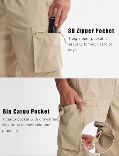 Image of Libin Men's Shorts Casual All Day Comfy Quick Dry Lightweight Cargo Hiking Shorts Breathable Outdoor Sports Travel