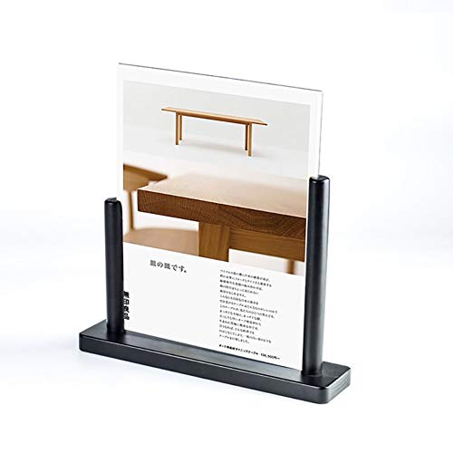 Z·Bling Soportes de Sobremesa Plástico Acrílico, A4, en Forma de T, de Doble Cara, Ideal para promociones, restaurantes, Marcos de Fotos, Documentos y más