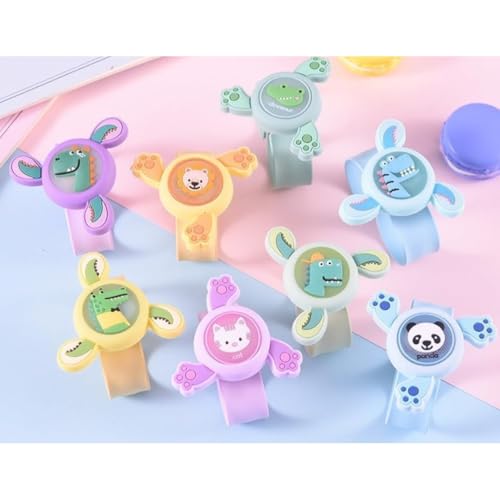 Image of PLUSPOINT Kids Rakhi Wrist Bands | LED Light-Up Spinning Slap Bracelets with Cute Cartoon Design | Raksha Bandhan Gift, Birthday Return Gift & Party Favor for Boys & Girls