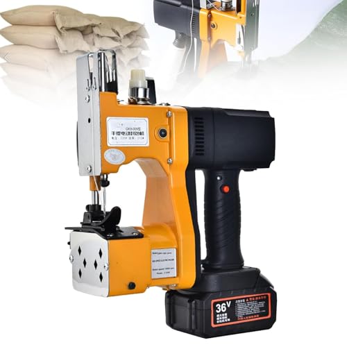 Máquina De Coser Bolsas De Manomáquina De Coser Portátil con Batería De Gran Capacidad De 36 V, Grapadora De Coser Inalámbrica, para Sacos De Arpillera, Lonas, Sacos De Alimentación, Bolsas De Arroz