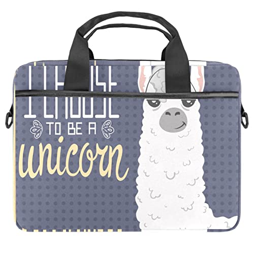 Sacoche PC 13.3 pouces licorne lama pour cours et trajets urbains