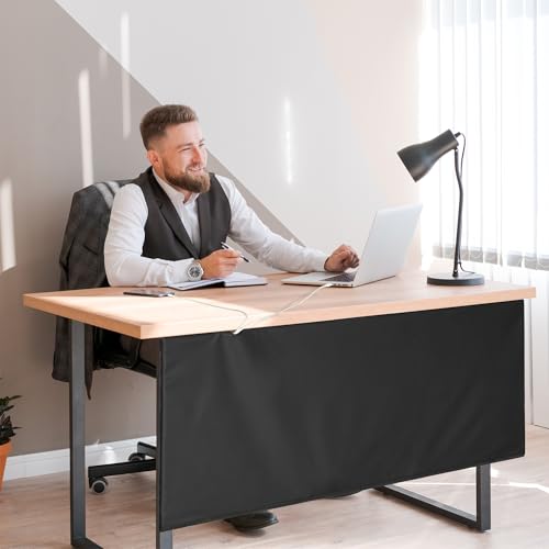 Cacher les câbles sous le bureau grâce au panneau d'intimité 150cm