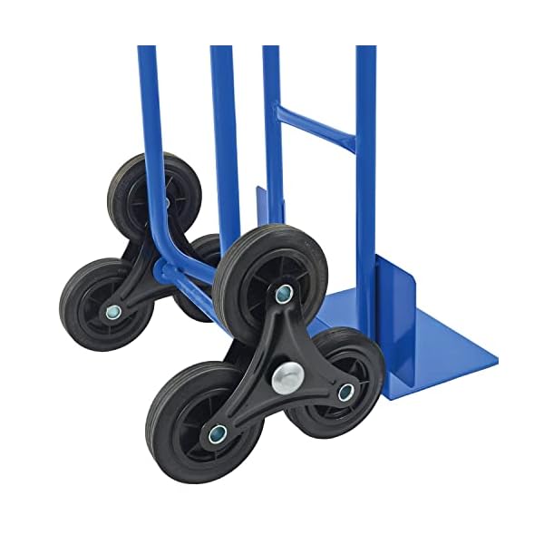 Trestles Profi Sackkarre 250kg Treppensteiger Sackkarre Vollgummireifen Sackkarren Transportkarre Treppensackkarre Treppenkarre S04HS blau | Stabiler Stahlrahmen | große Schaufel | Sicherheitsgriffe – Bild 7