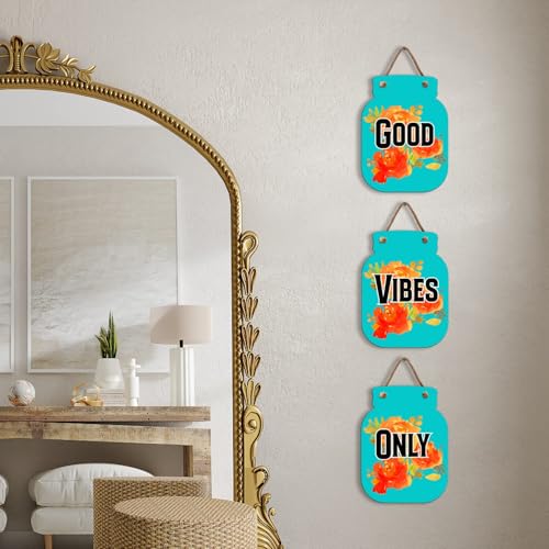 Image of Zesta Wooden Wall Hanging Decorative Items /Hanging Home Wall Decor Items /MDF Decoration Items for Home /Cute Wall Art For Living Room /Home Decor Items Living Room (JAR-04)