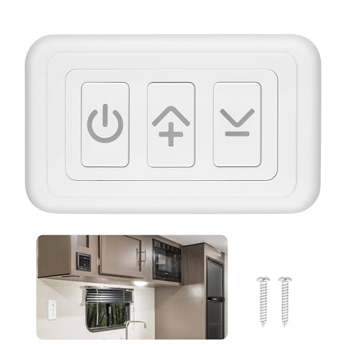 Image of RVZONE White 12‑24V PWM RV Dimmer Switch for LED Halogen Boat Camper Lights | 12‑24V High‑Side PWM Dimmer Switch, 3‑100% dimming with memory,15A, easy install for RV,van & boat lights