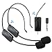 Wireless Microphone Headset for Two People, 165 ft Long Range Stable Wireless Transmission, One for Two Portable Headset Microphone for Voice Amplifier, Camera Recording, Speaker