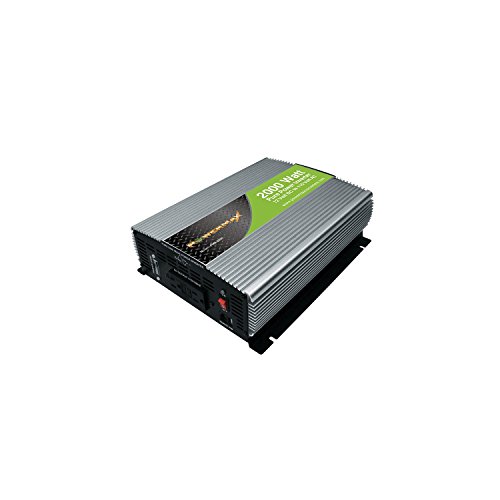 Image of PowerMax 2000 Watt Pure Sine Wave 12Vdc to 120Vac Inverter- AC Output Short Circuit and Temperature Protection That Auto-Reset After Shut-Down.