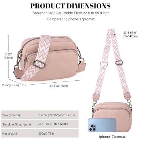 Image of TANTOMI Small Crossbody Bag for Women, Vegan Leather Shoulder Bags for Women, Travel Purse with Adjustable Shoulder Strap