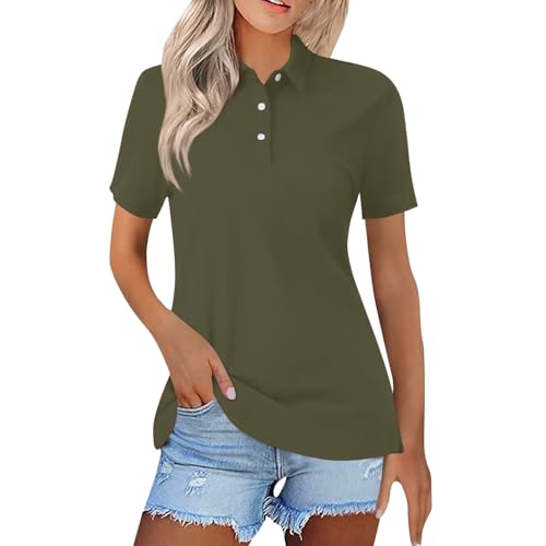 Women's Polo Shirt Short Sleeve Golf Collared Polos Lightweight Breathable Workout Tops Summer Quick Dry Business Casual Shirts Slim Fit Workout Tennis Office Interview Work Shirt S-3XL Mint Green