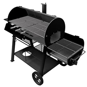 Oklahoma joes canyon charcoal and propane gas combination smoker and grill black steel 24203004  urban country home decor
