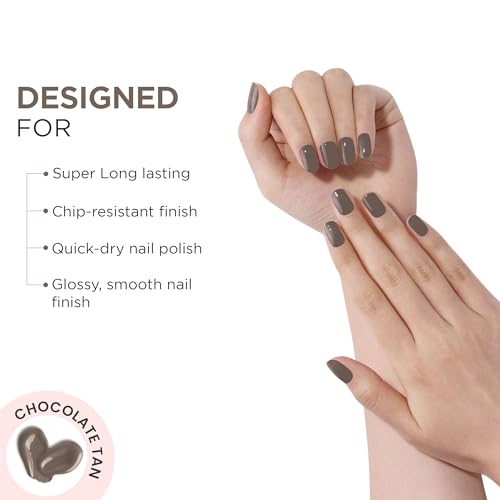 Image of Oshea Herbals Matte & Chip Resistant Nail Polish | Long Lasting with Flawless Finish (20 Chocolate Tan) 10ml