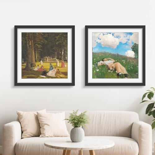 Image of Picrit 24x24 Black Poster Frame Set of 7, Square Gallery Picture Frames
