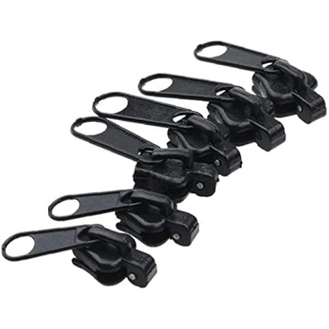 6 Pcs Zipper Head Instant Repair Zipper Kit Universal for Clothes Bag Backpack Replacement Zipper Sliders Cover