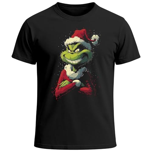 MoonWorks Herren T-Shirt Anti Weihnachten Xmas Outfit Weihnachtsmuffel Weihnachtsshirt Männer Schwarz 3XL