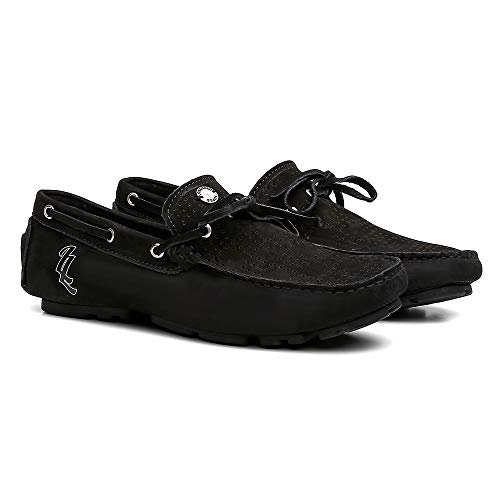 Kit Mocassim De Couro Cinto Carteira Cor:Preto;Tamanho:41