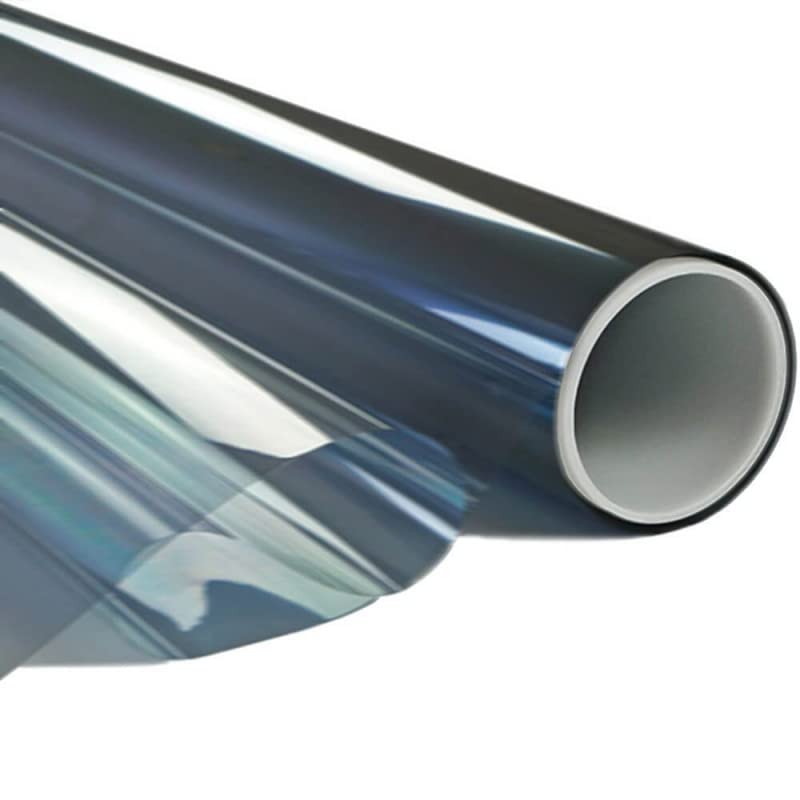 DIMEXACT - Film Anti Chaleur repositionnable pour Double vitrage - alu foncé - 120 cm x 1 m - en Rouleau