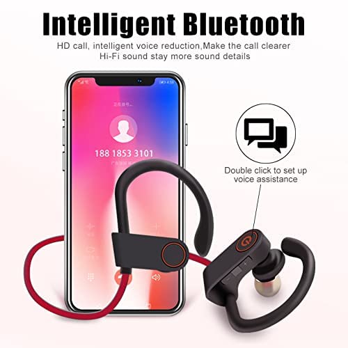 EUGO Auricolari Wireless Bluetooth 4.1,Rosso