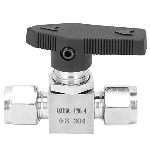 304 Stainless Steel Needle Valve High Pressure Flow Control Valve for Water Gas Oil 2 Way Needle Valve Suitable for Petrochemical Energy Conservation Industries (F8)