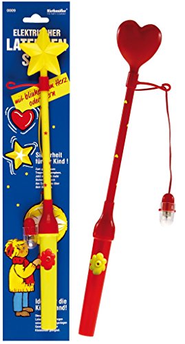 Preisvergleich Produktbild Laternenstab - elektrisch, 34 cm, Stern+Herz