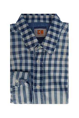 Chemise décontractée BOSS pour vos week-ends décontractés à carreaux bleus