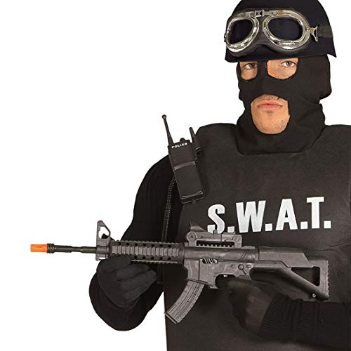 Cool SWAT Arma Giocattolo con rumori/Nero 56cm / Arma Gangster Mitragliatrice/Ottimi per Carnevale