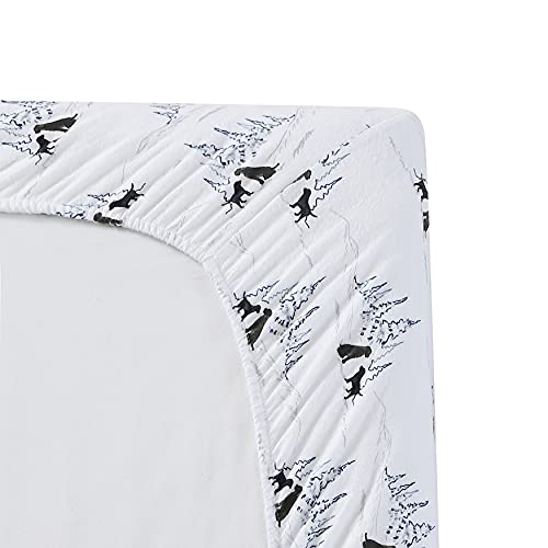 Image of Eddie Bauer - Flannel Sheets Full Size, Anti-Pilling & Wrinkle Resistant Cotton, Touchably Soft for All-Season Comfort - Bed Sheets with Matching Pillowcases & Fitted Sheet (Dog Friends White)