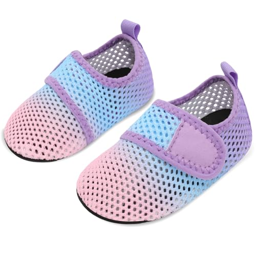 Image of JIASUQI Baby Boys and Girls Barefoot Swim Water Skin Shoes Aqua Socks for Beach Swim Pool